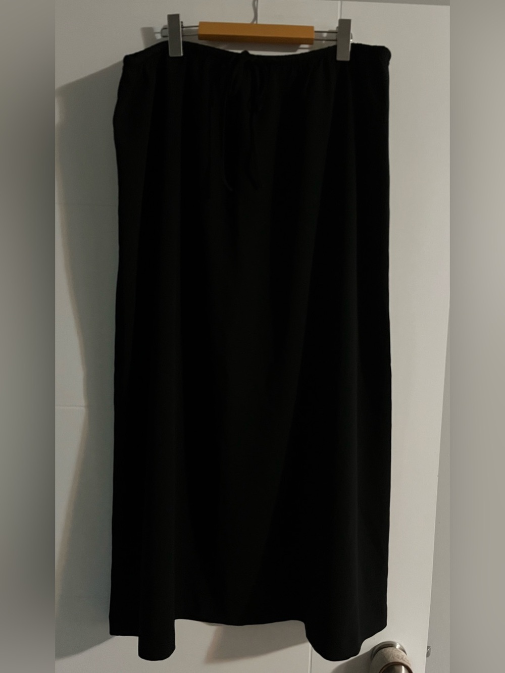 Babaton Black Drawstring Maxi Skirt